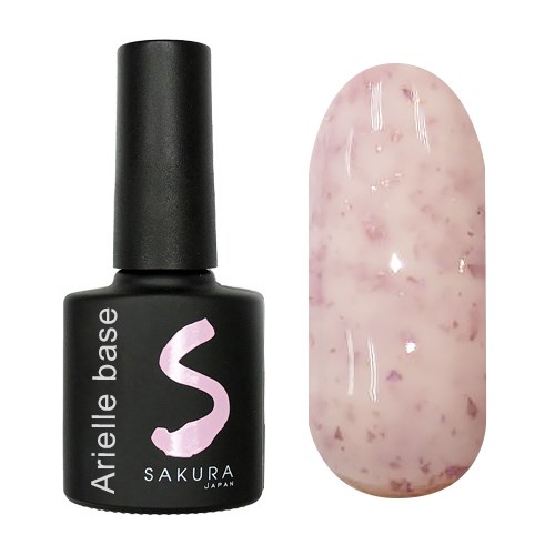 Камуфлирующая база для ногтей Sakura Arielle Base 11, с блестками, 8 мл BAS031