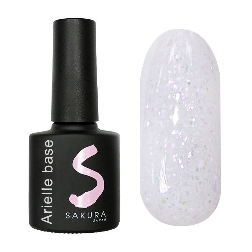 Камуфлирующая база для ногтей Sakura Arielle Base 13, с блестками, 8 мл BAS025