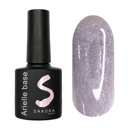 Камуфлирующая база для ногтей Sakura Arielle Base 9, с блестками, 8 мл BAS034