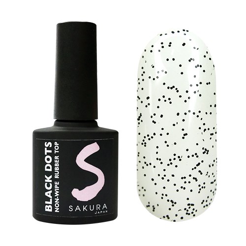 Топ для ногтей Sakura Black dots size S, 8 мл sbds