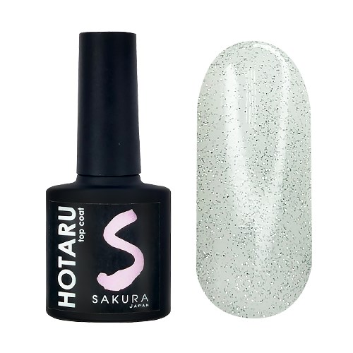 Топ для ногтей Sakura Hotaru Top №01 светоотражающий, без липкого слоя, 9 мл Top129